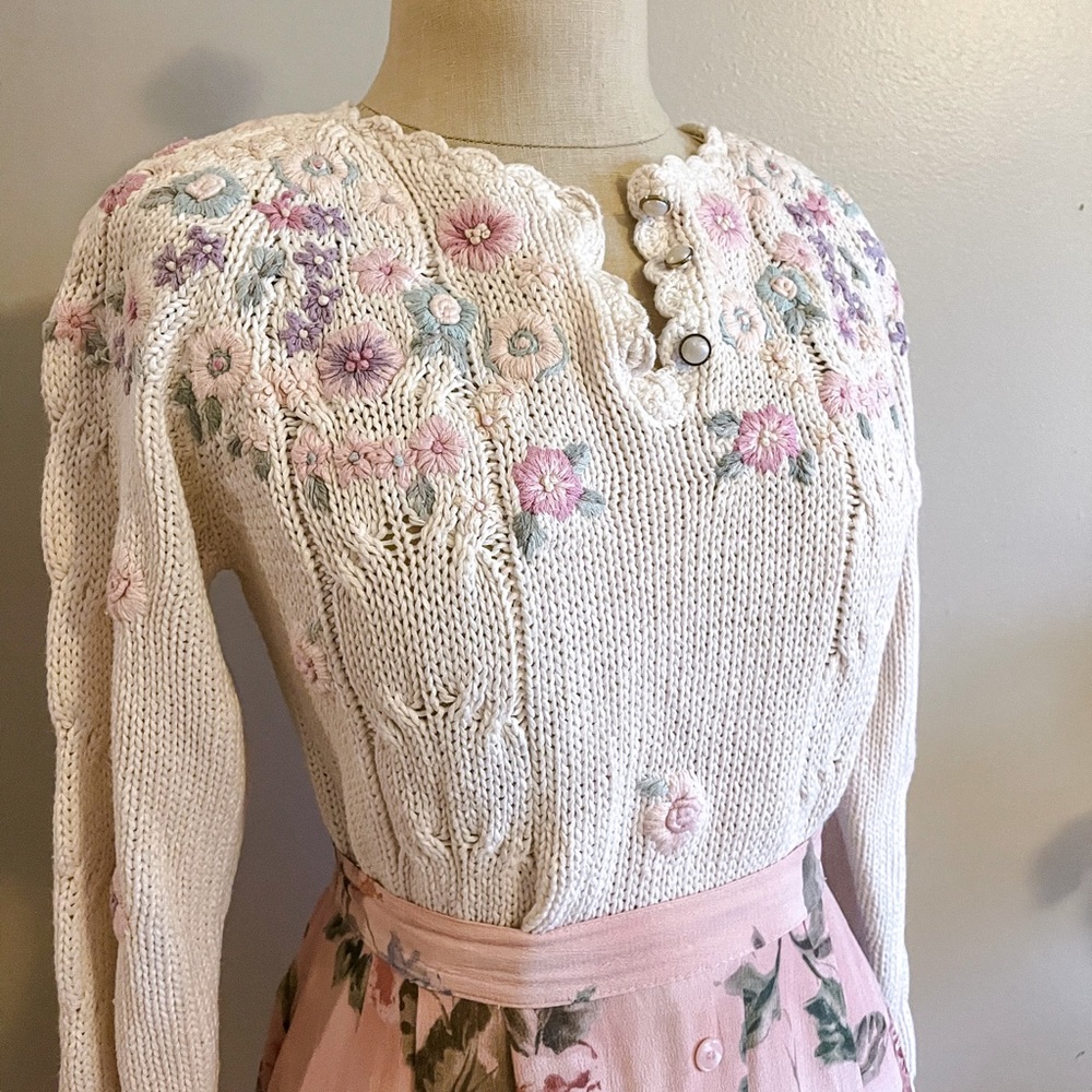 COPY - Vintage Embroidered Floral Sweater